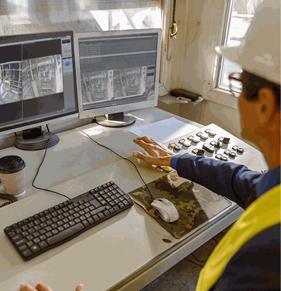 AWS engineer supporting remote digital confined space monitoring